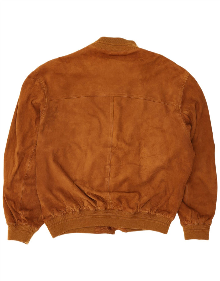 Bomber vintage pentru bărbați din piele intoarsa IT 54 2XL din piele bej