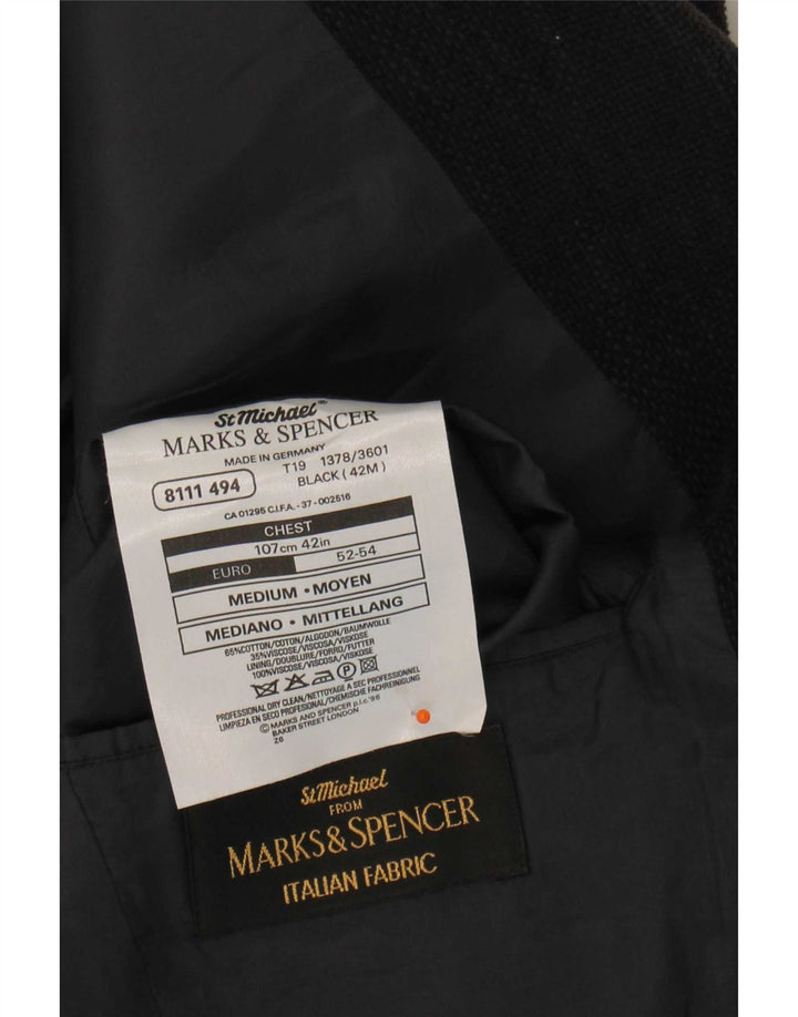 Marks & Spencer pentru bărbați St. Michael Blazer Jacket UK 42 Large Black Flecked