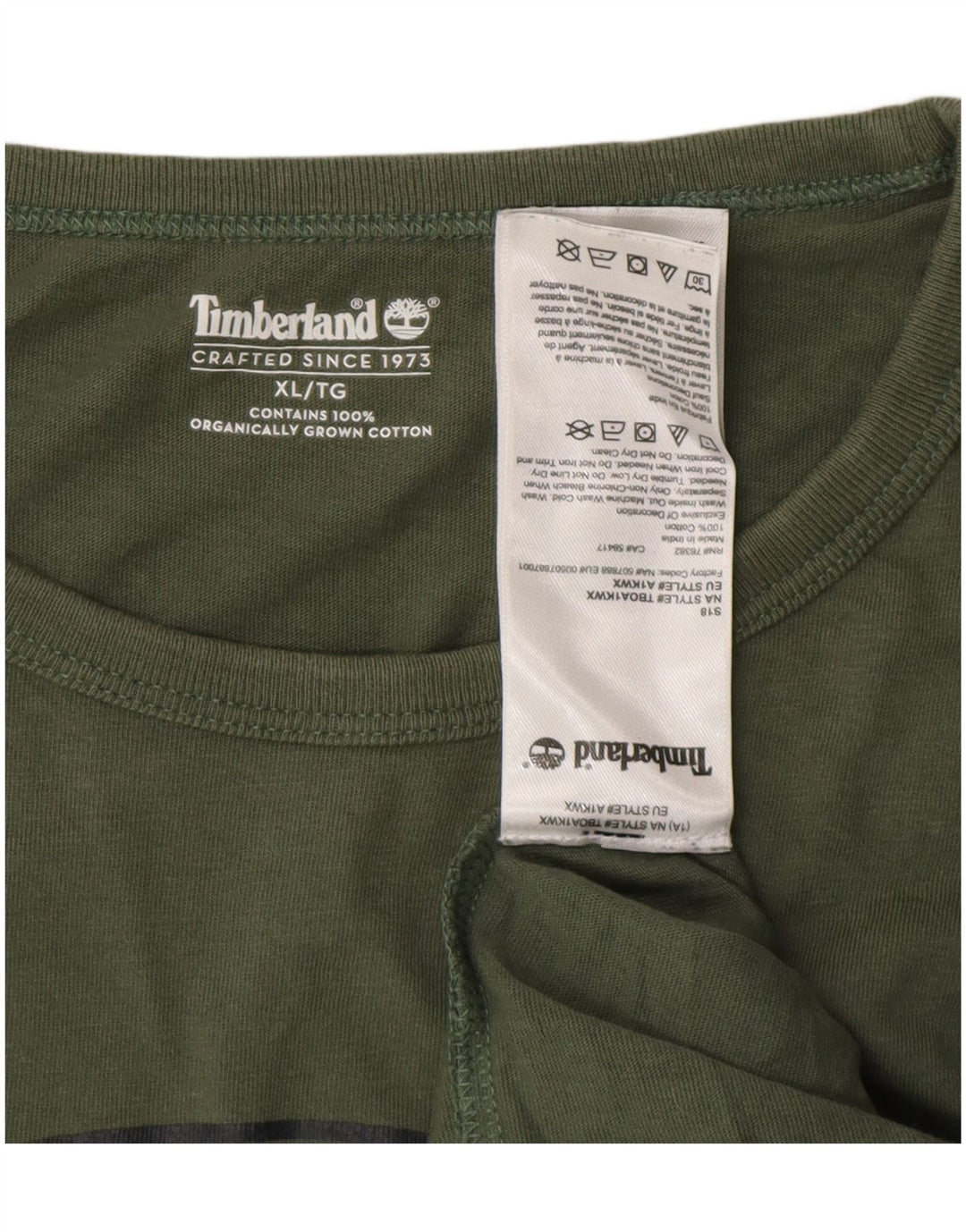 Tricou grafic Timberland pentru bărbați Top XL bumbac verde