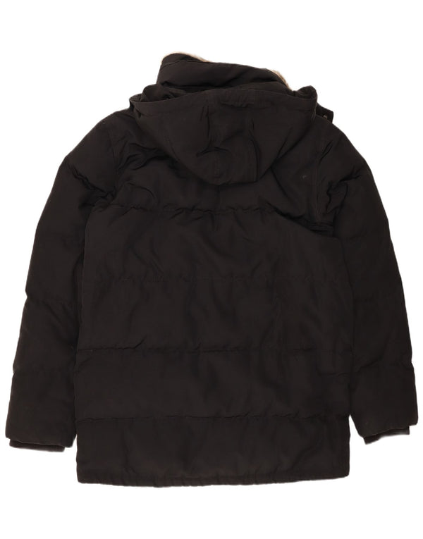 Palton căptușit cu glugă pentru bărbați Tommy Hilfiger UK 42 XL Poliester negru