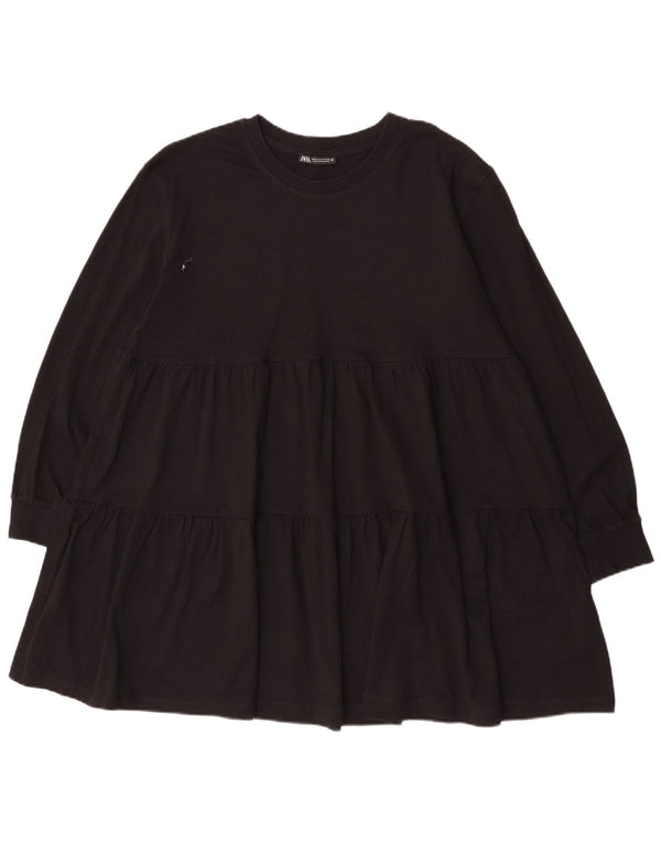 Rochie cu mâneci lungi Zara pentru femei UK 14 Medium Black