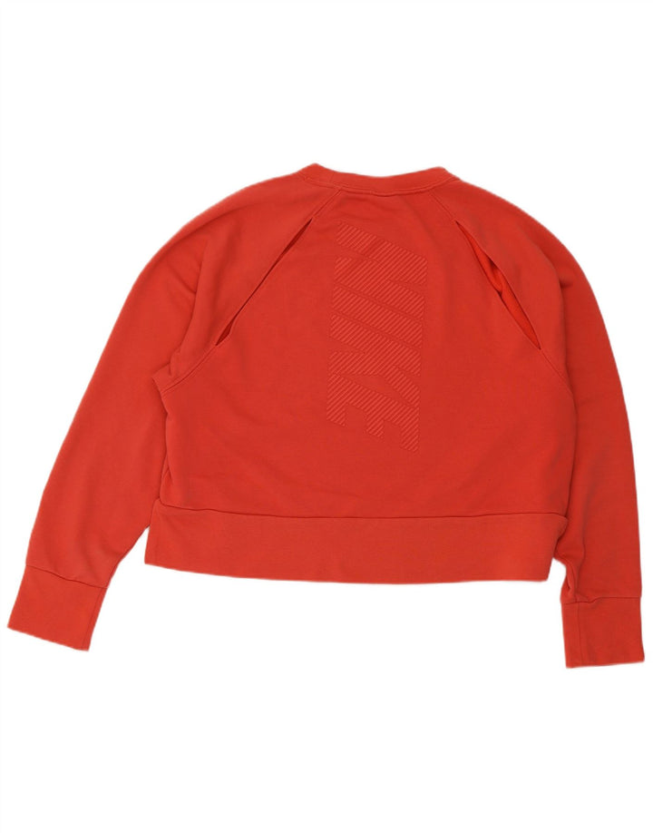 Pulover Nike Dri Fit Crop Graphic pentru femei UK 14 Roz mediu