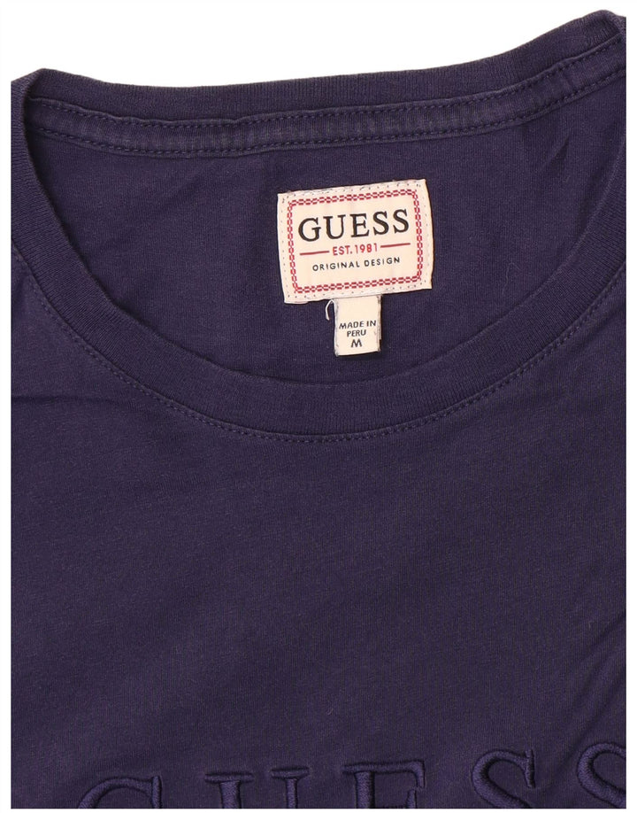 Tricou grafic Guess pentru bărbați Top Mediu Bleumarin