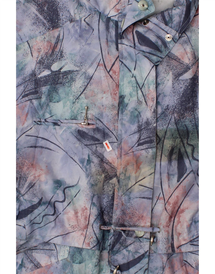 VINTAGE Womens Abstract Pattern Rain Jacket EU 46 XL Multicoloured Vintage Vintage and Second-Hand Vintage from Messina Hembry 