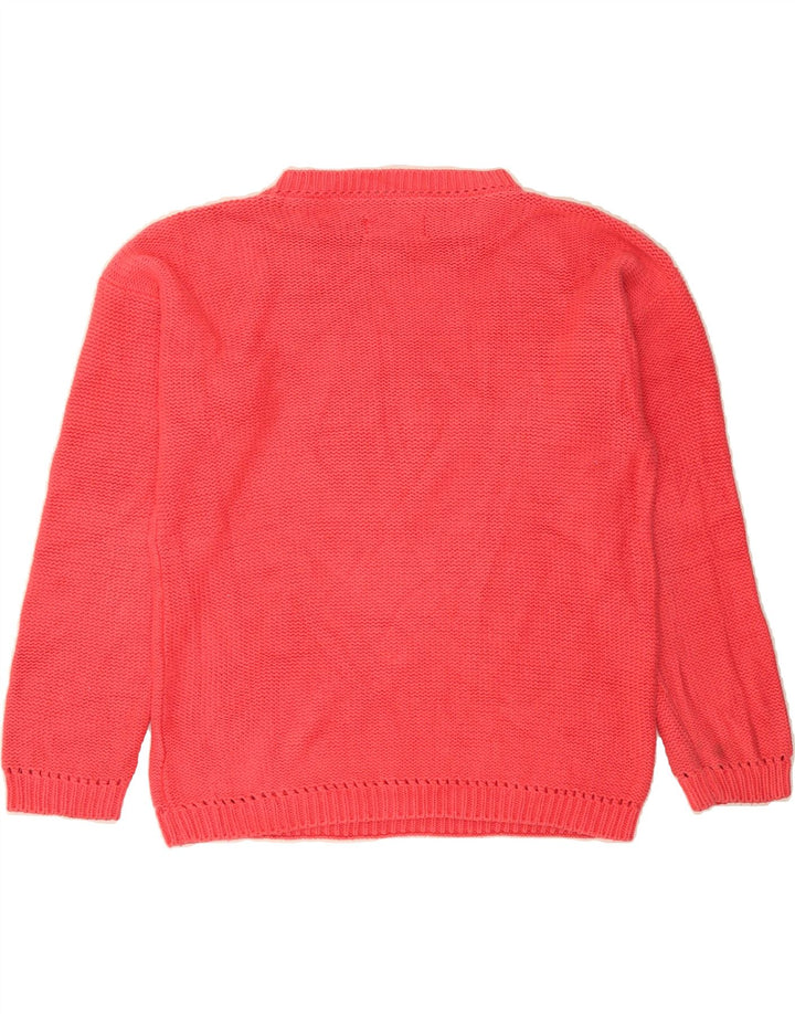 EDDIE BAUER Womens Oversized Boat Neck Jumper Sweater UK 10 Small Pink Vintage Eddie Bauer and Second-Hand Eddie Bauer from Messina Hembry 