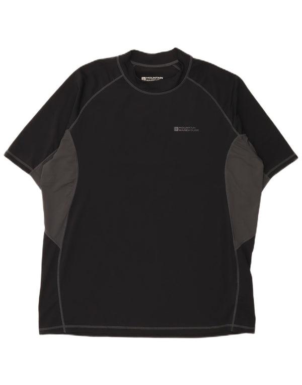 Tricou pentru bărbați Mountain Warehouse Top XL Negru Colorblock Nylon