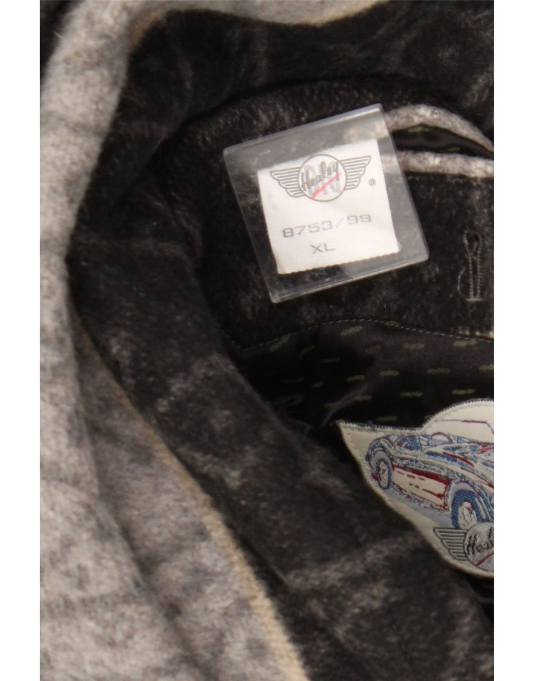 Bomber Vintage pentru bărbați UK 42 XL Lână geometrică gri