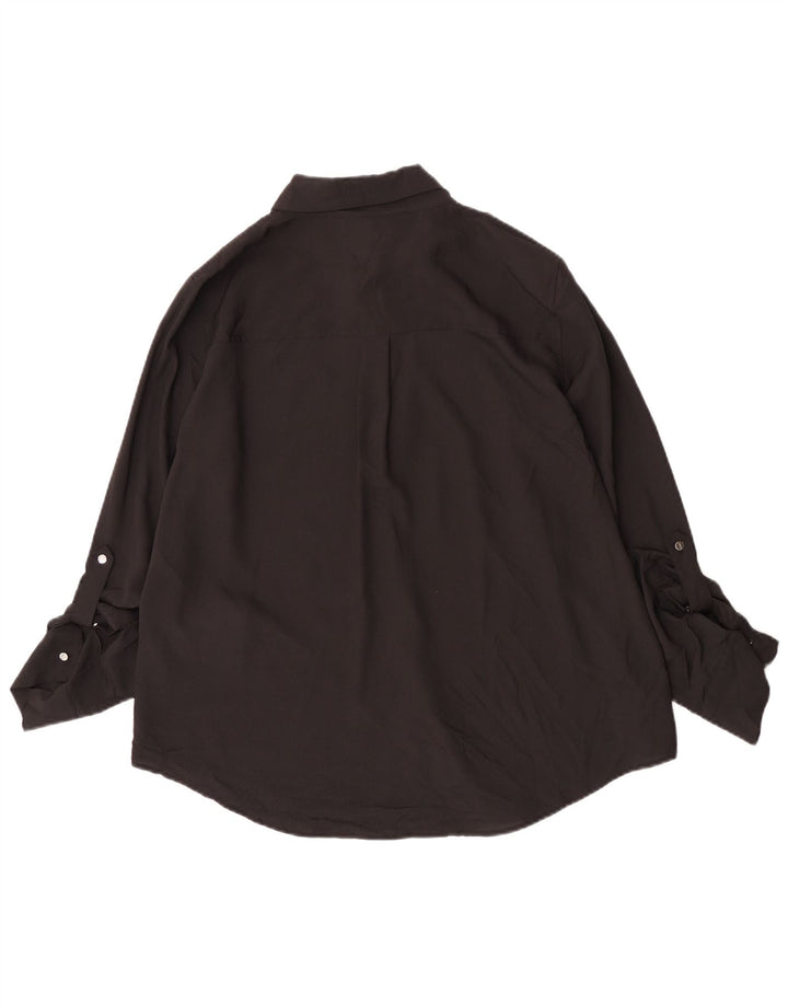 Bluză cămașă pentru femei Dkny UK 16 Poliester negru mare