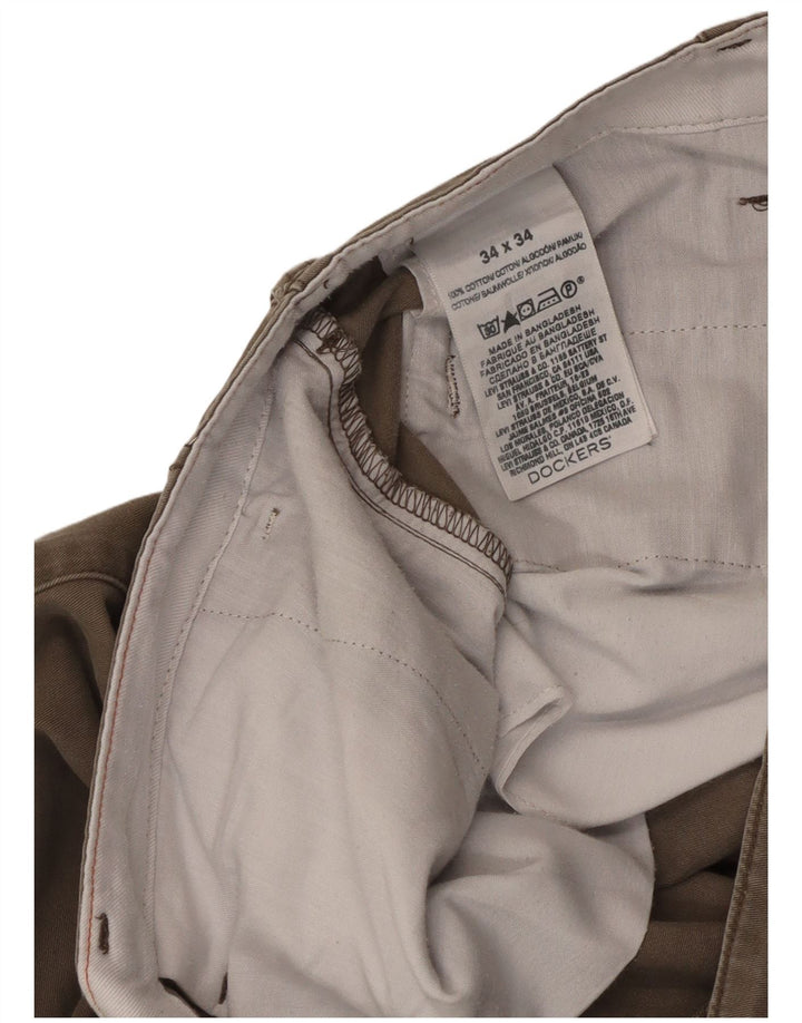 Dockers Pantaloni Chino Drepți Bărbați L34 L34 Bumbac gri