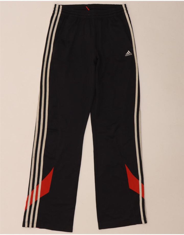 Pantaloni de trening Adidas pentru băieți 15-16 ani, albastru bleumarin, poliester color bloc