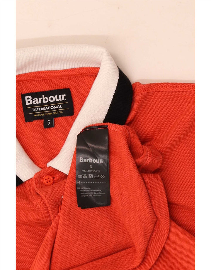 Tricou polo pentru bărbați Barbour, roșu, bumbac color bloc