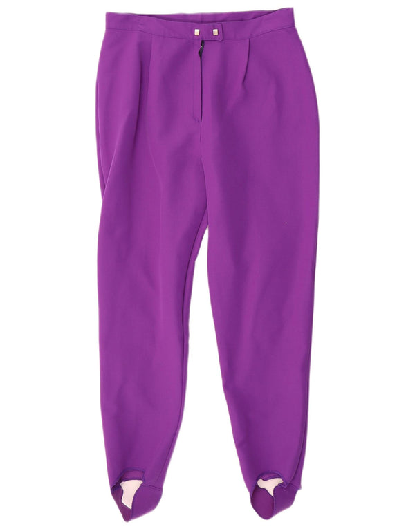 Pantaloni vintage pentru femei cu etrier IT 46 Large W28 L29 Purple Acrylic Sports