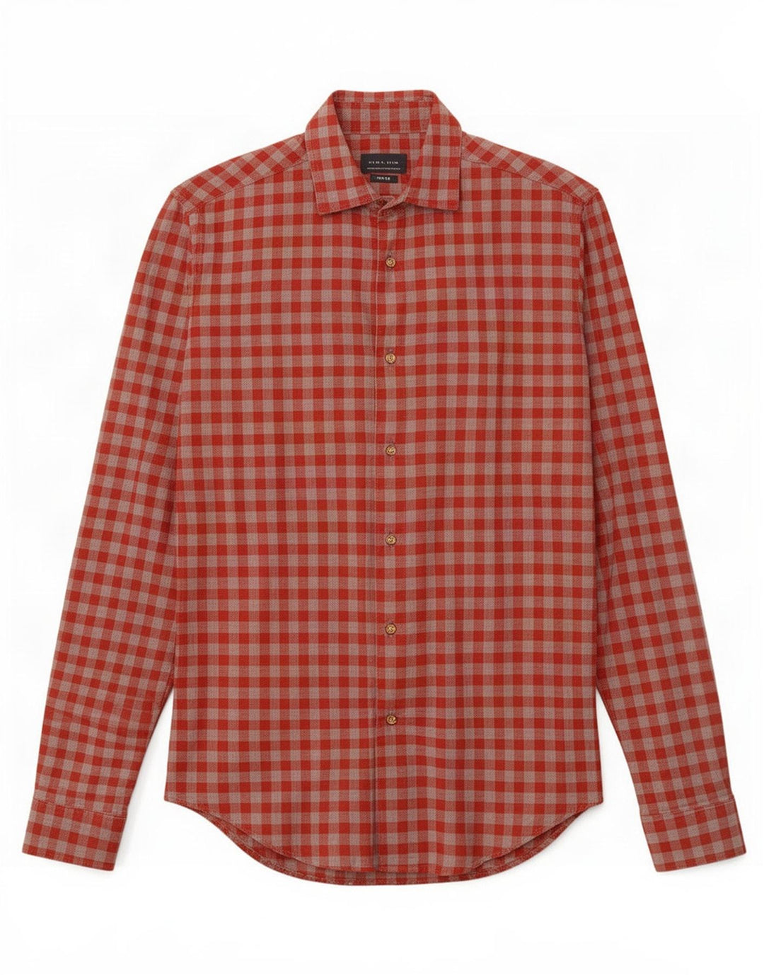 Cămașă pentru bărbați Zara, slim fit, din bumbac roșu