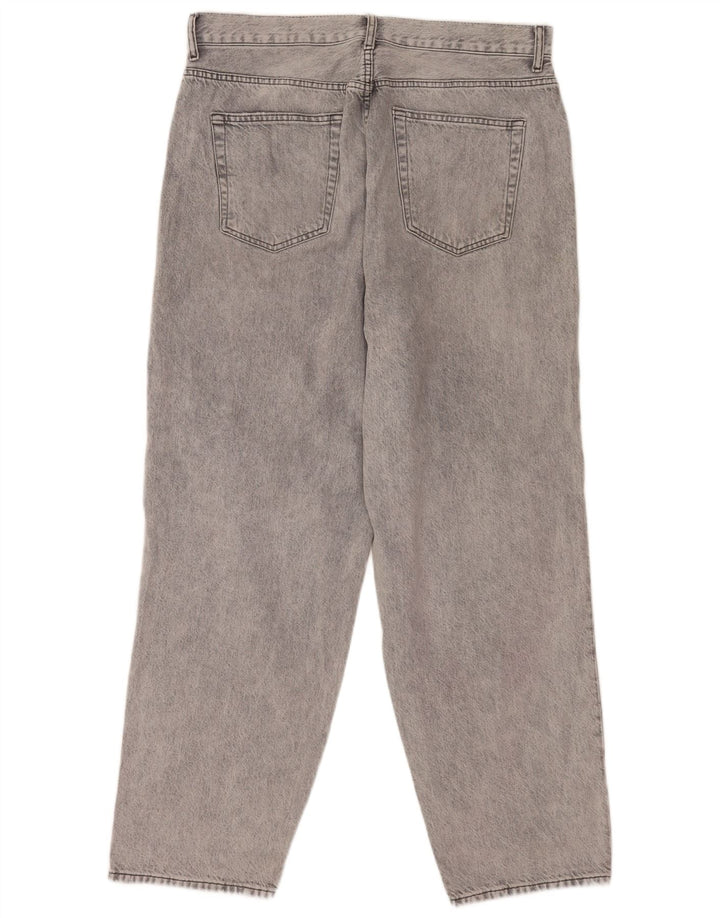 Blugi drepți pentru bărbați Zara EU 44 Large W34 L30 Bumbac gri