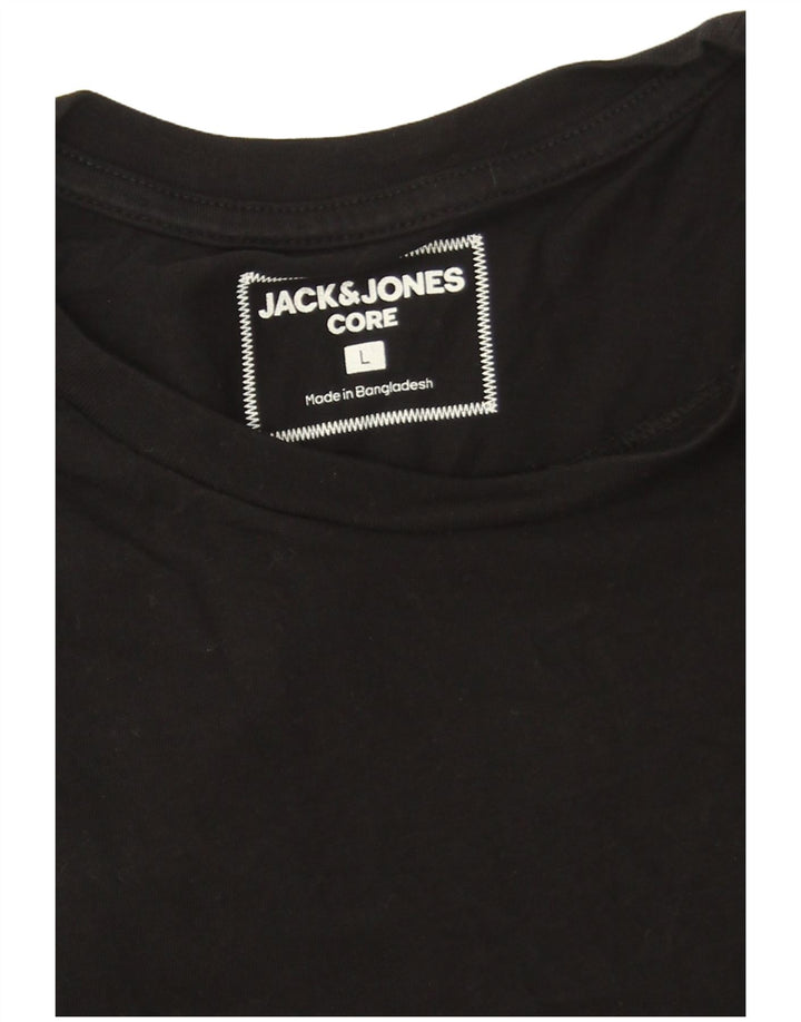 Tricou Jack & Jones pentru bărbați Top mare din bumbac negru