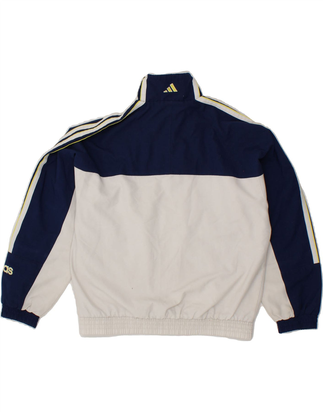 ADIDAS Boys Graphic Tracksuit Top Jacket 9-10 Years White Colourblock Vintage Adidas and Second-Hand Adidas from Messina Hembry 