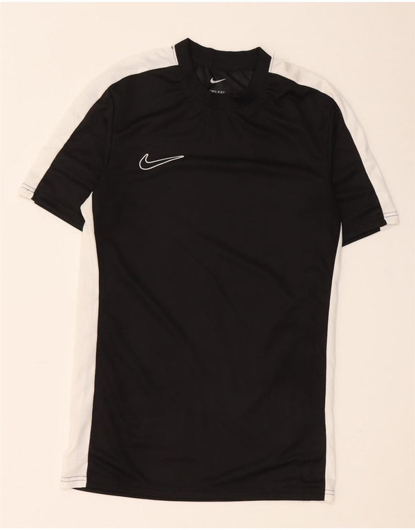 Tricou pentru bărbați Nike Dri Fit Slim Fit Top mic, negru, poliester color bloc