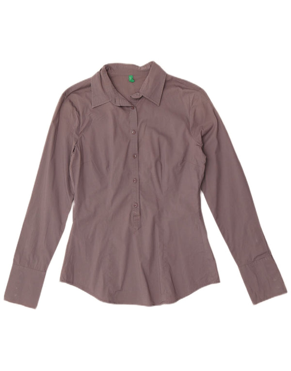 Pulover pentru femei Benetton UK 10 Bumbac gri mic