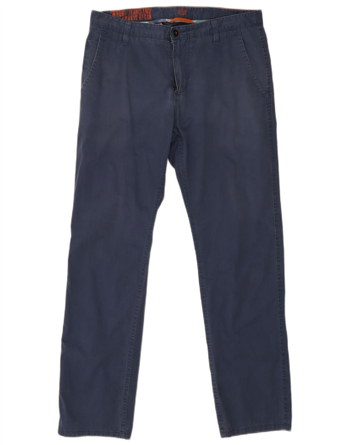 Pantaloni Chino Drepți Dockers Bărbați L33 L32 Bumbac bleumarin