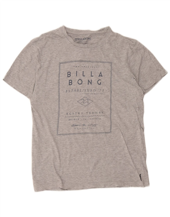 Tricou grafic pentru bărbați Billabong Top, bumbac cu pete gri mediu