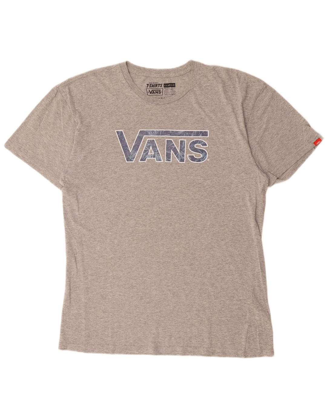 Tricou grafic pentru bărbați VANS Classic Fit Top mare din bumbac gri