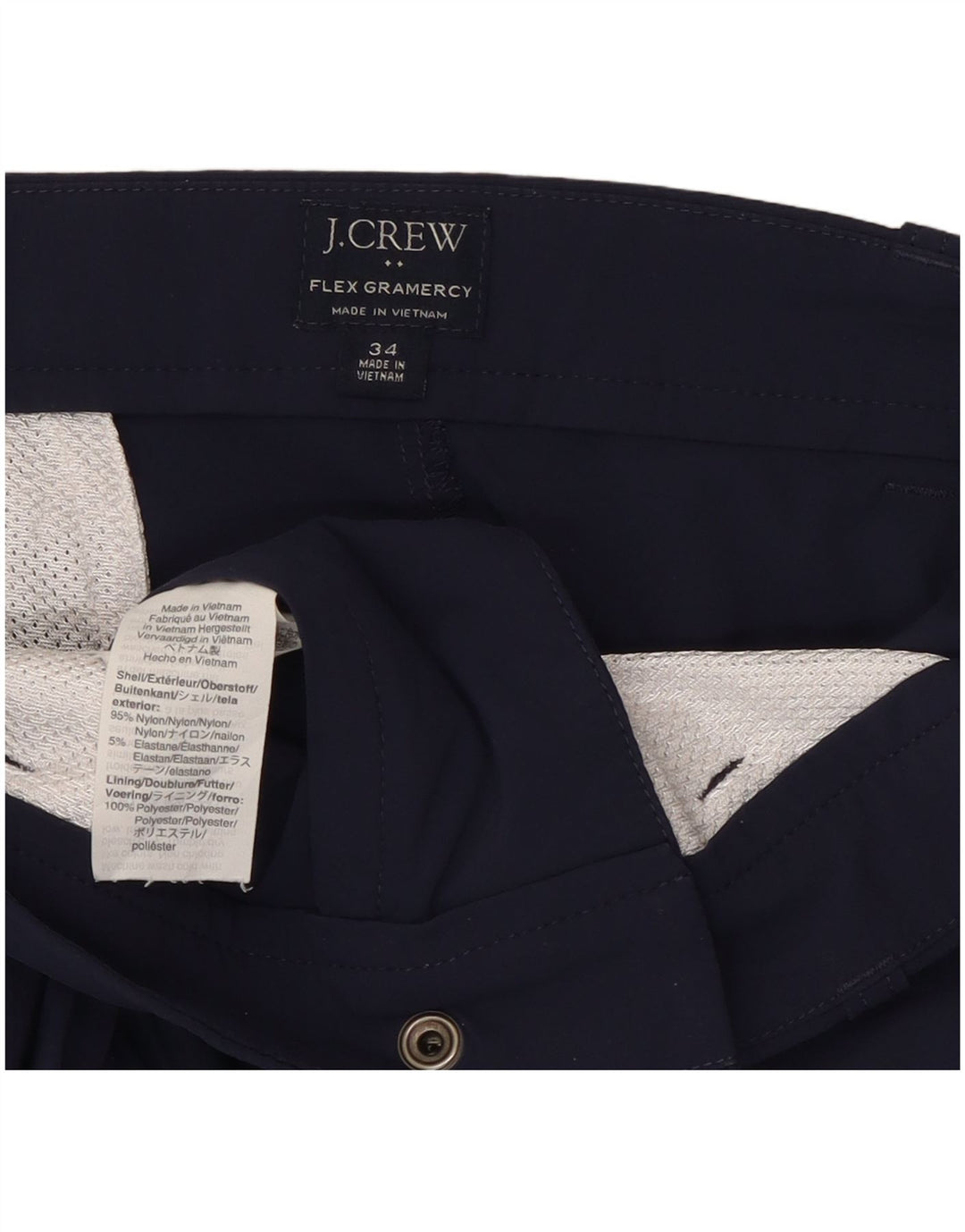 Pantaloni scurți chino Gramercy J. Crew pentru femei W34, nailon mare, albastru bleumarin