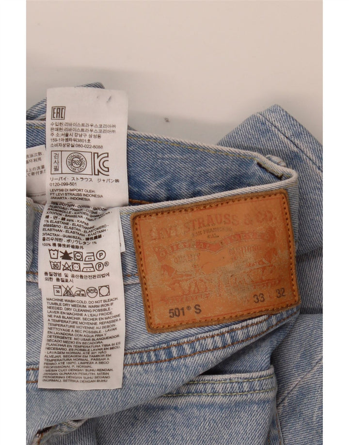 Blugi drepti pentru bărbați Levi's 501 W33 L32 Bumbac albastru