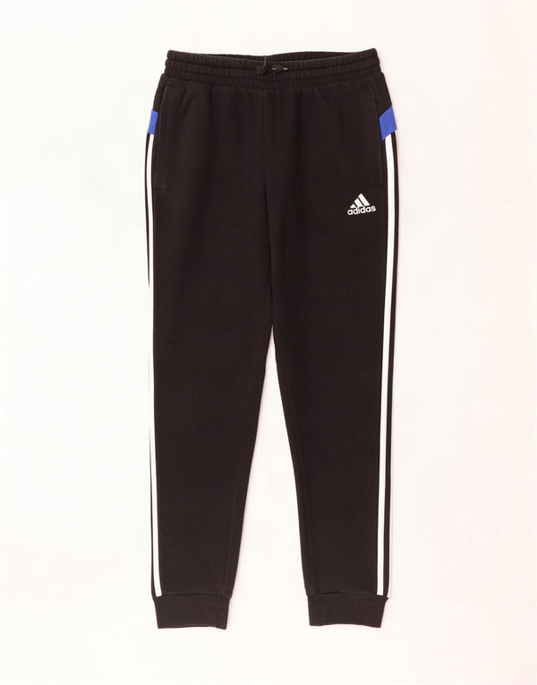 Pantaloni de trening Adidas pentru bărbați Pantaloni de jogging mici, negru, color block, bumbac