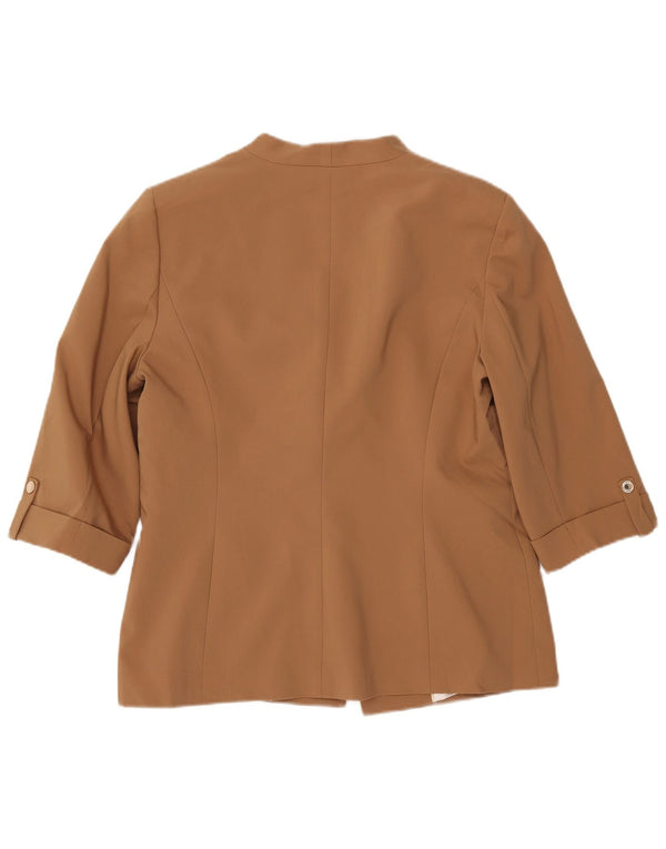 CALVIN KLEIN Jachetă pentru femei cu mânecă 3/4 cu 1 nasture, US 16 XL, bej