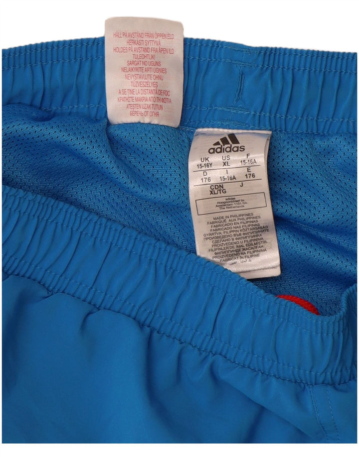 Pantaloni scurți de înot cu grafic pentru băieți Adidas 15-16 ani poliester albastru
