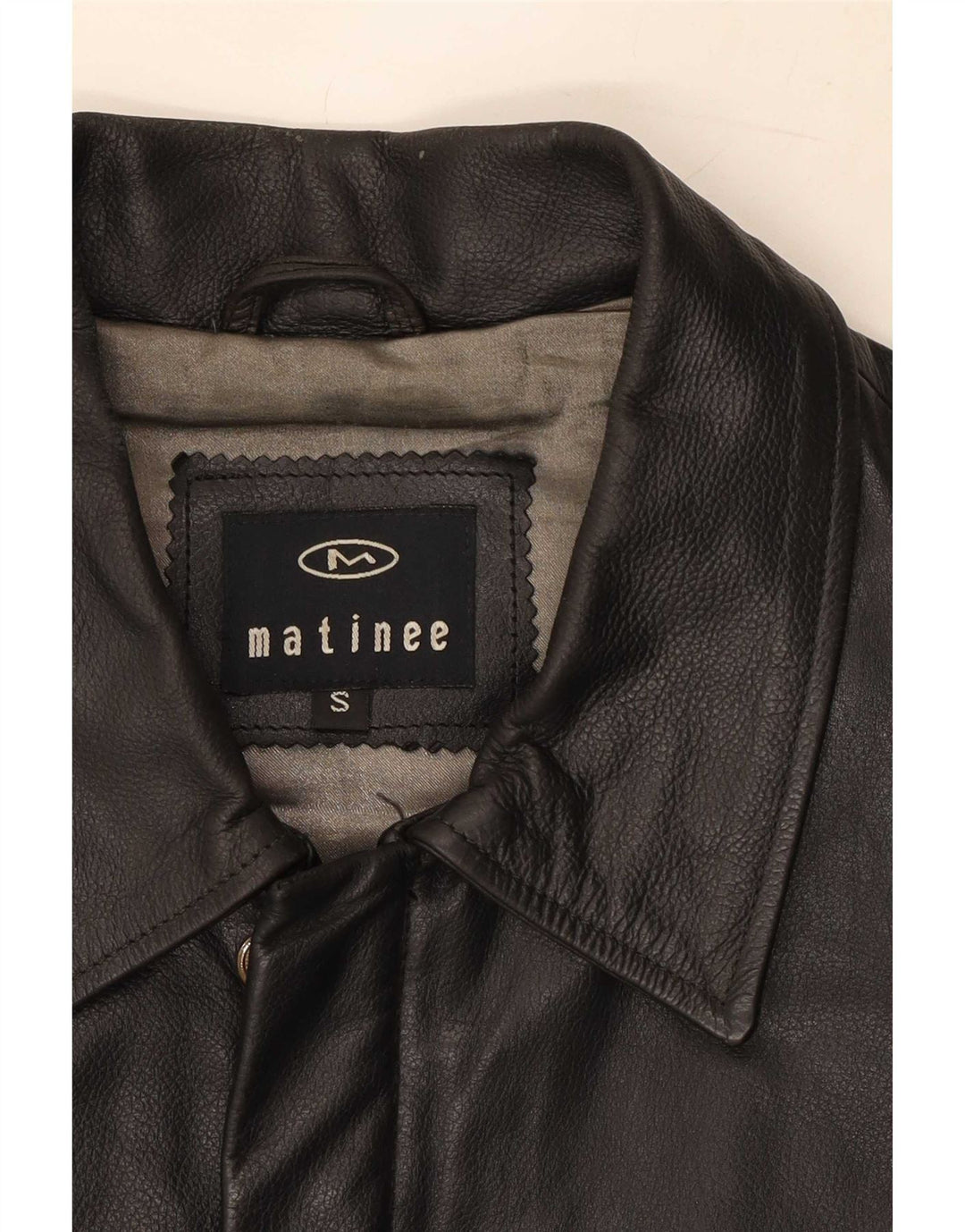 Geacă de piele pentru bărbați Matinee UK 36 Small Black