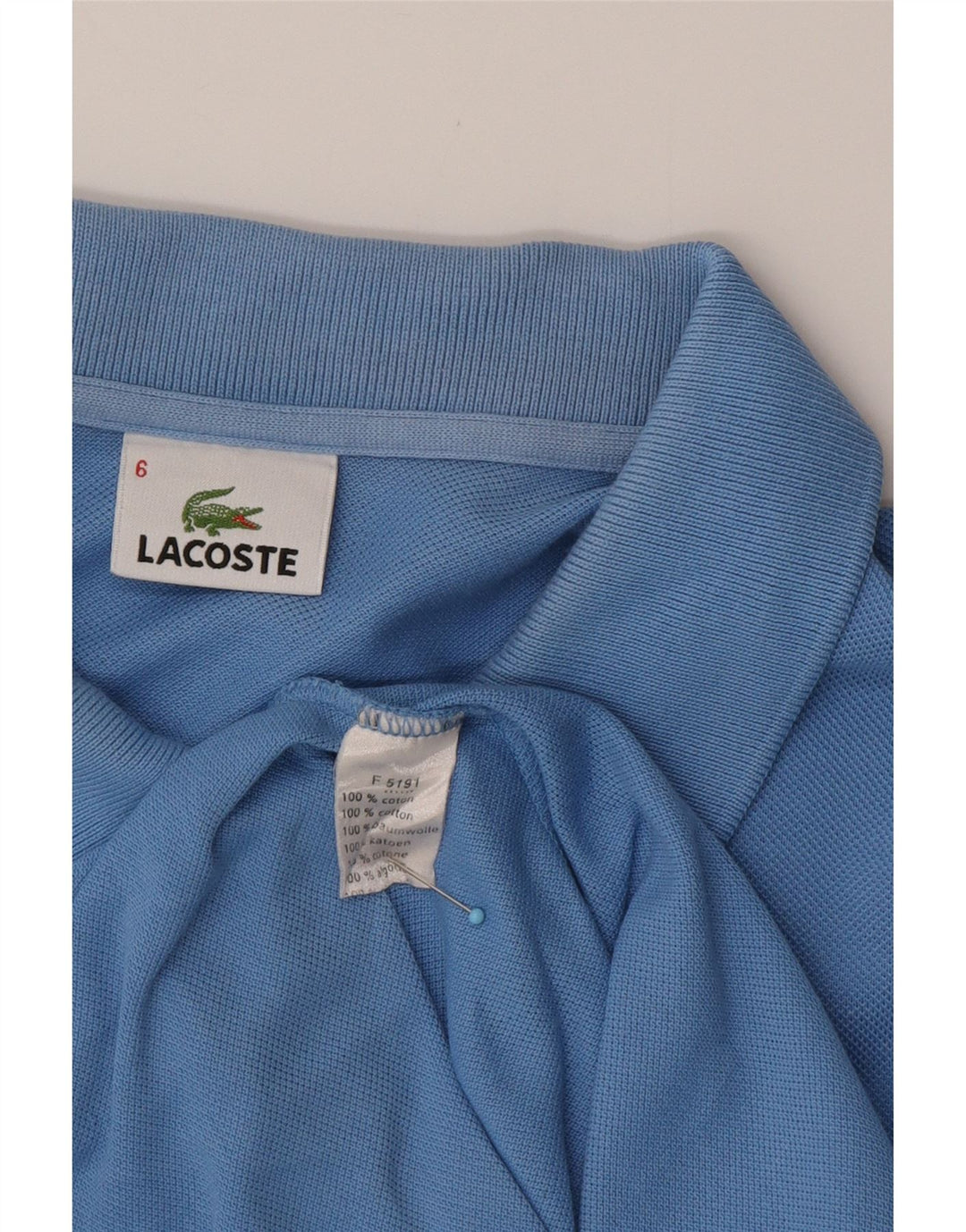 Tricou polo pentru bărbați LACOSTE Mărimea 6 XL Bumbac albastru