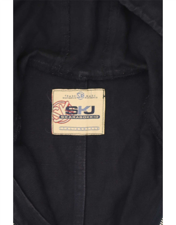 Jachetă cu glugă vintage pentru bărbați UK 38 Medium Bleumarin