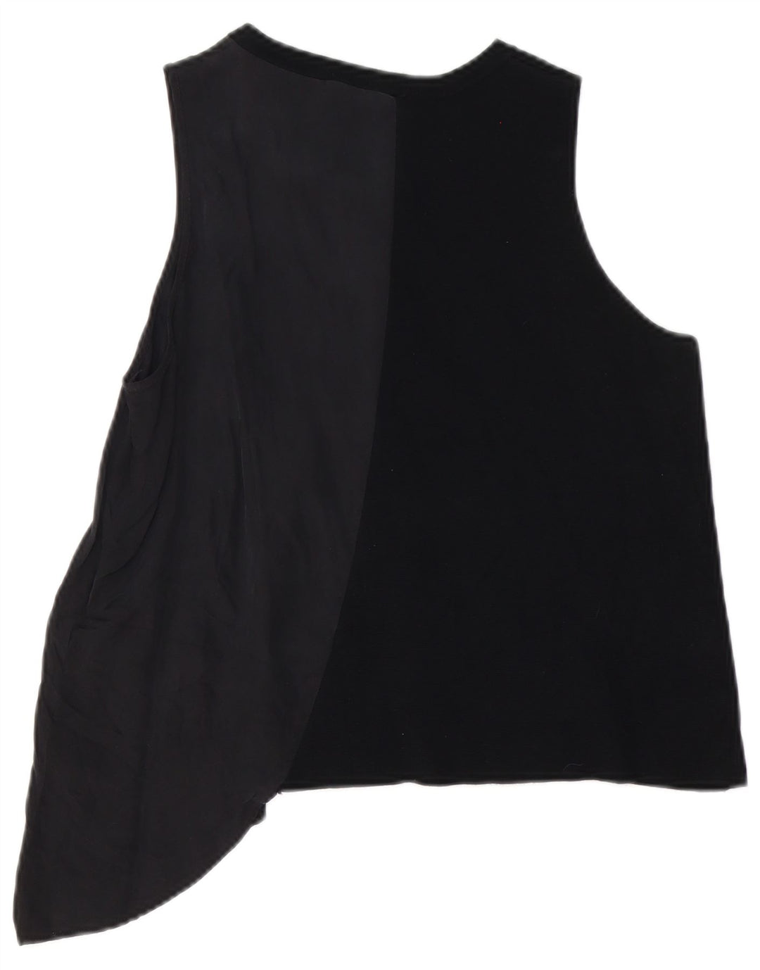 Vesta Asimetrică pentru Femei Zara UK 16 Large Black Cupro