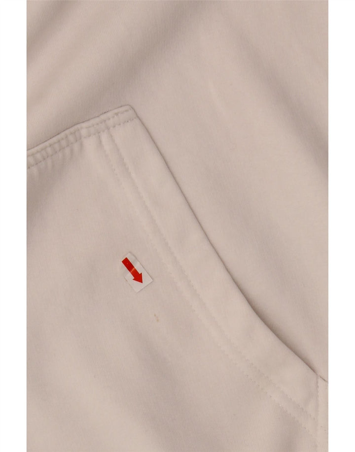 KARL KANI Pulover cu glugă cu grafică, cu formă lentă, pentru bărbați, bumbac alb mic