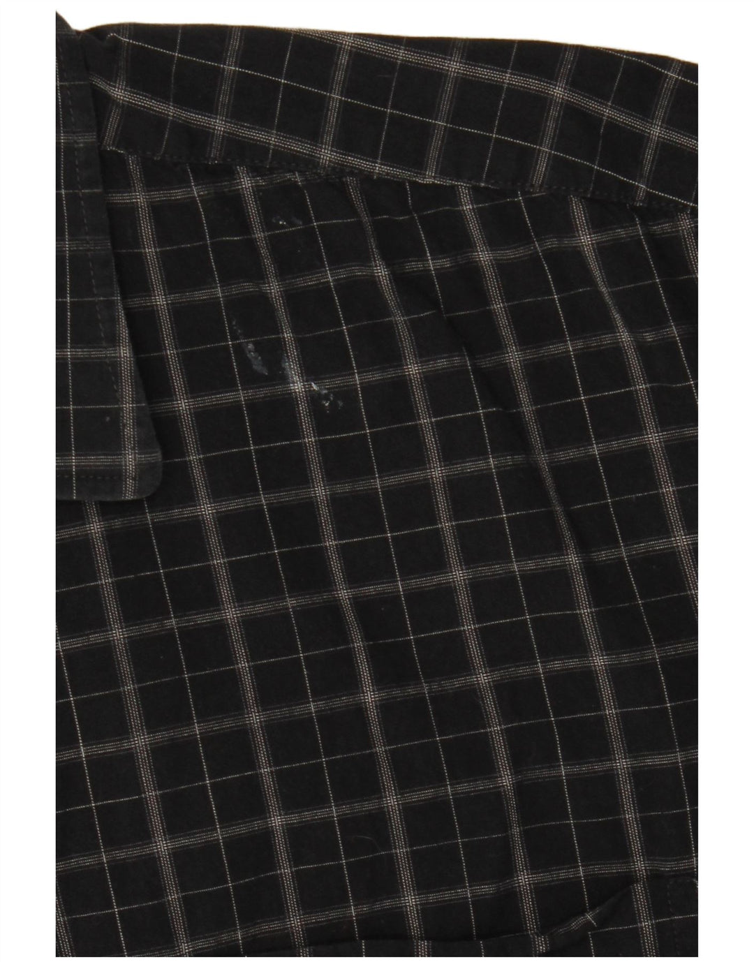 Cămașă cu mânecă scurtă pentru bărbați Pierre Cardin, bumbac cu carouri negru mediu