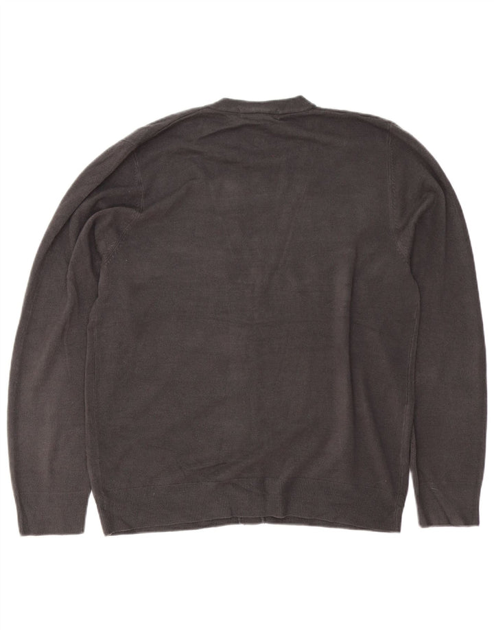 Pulover cardigan pentru bărbați Marks & Spencer, mare, gri acrilic