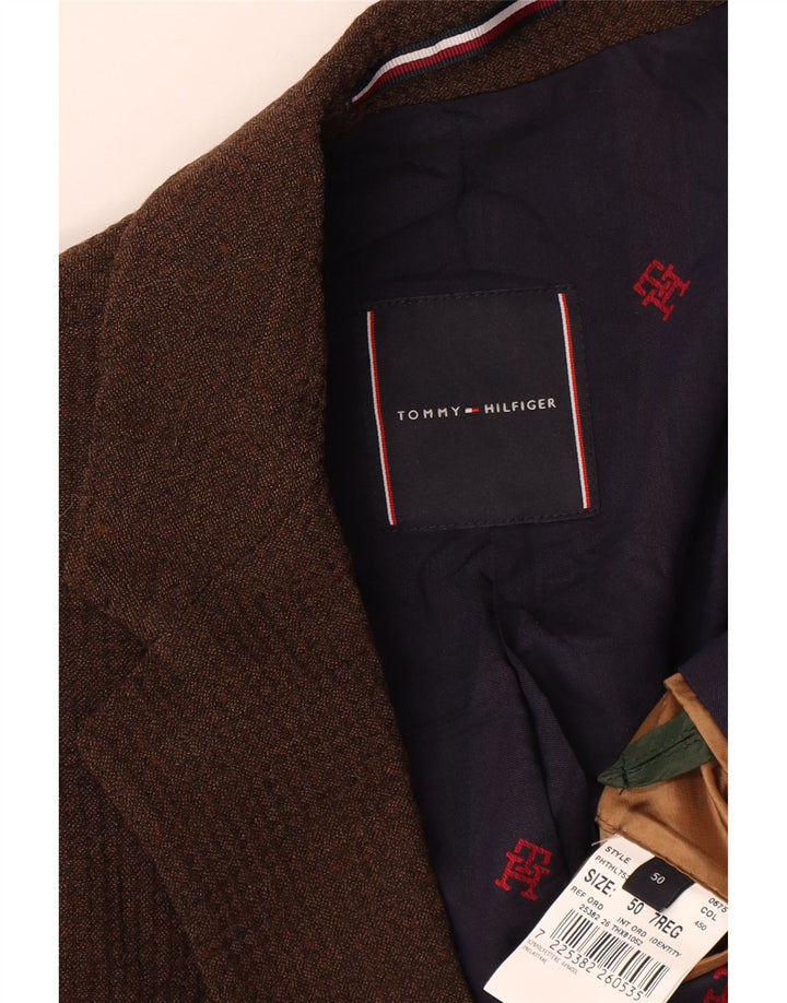 Jachetă pentru bărbați Tommy Hilfiger cu 2 nasturi IT 50 Poliester maro mare