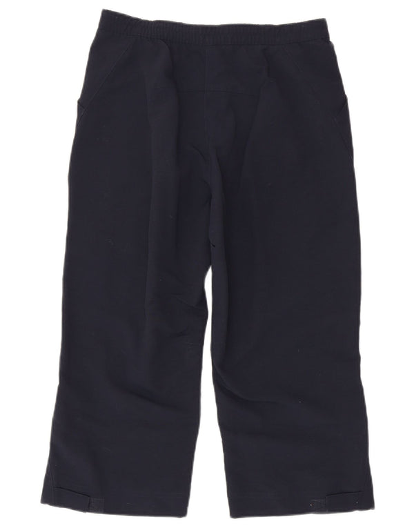 Pantaloni cargo capri cu picioare largi Adidas pentru femei UK 8 mici W28 L20 bleumarin
