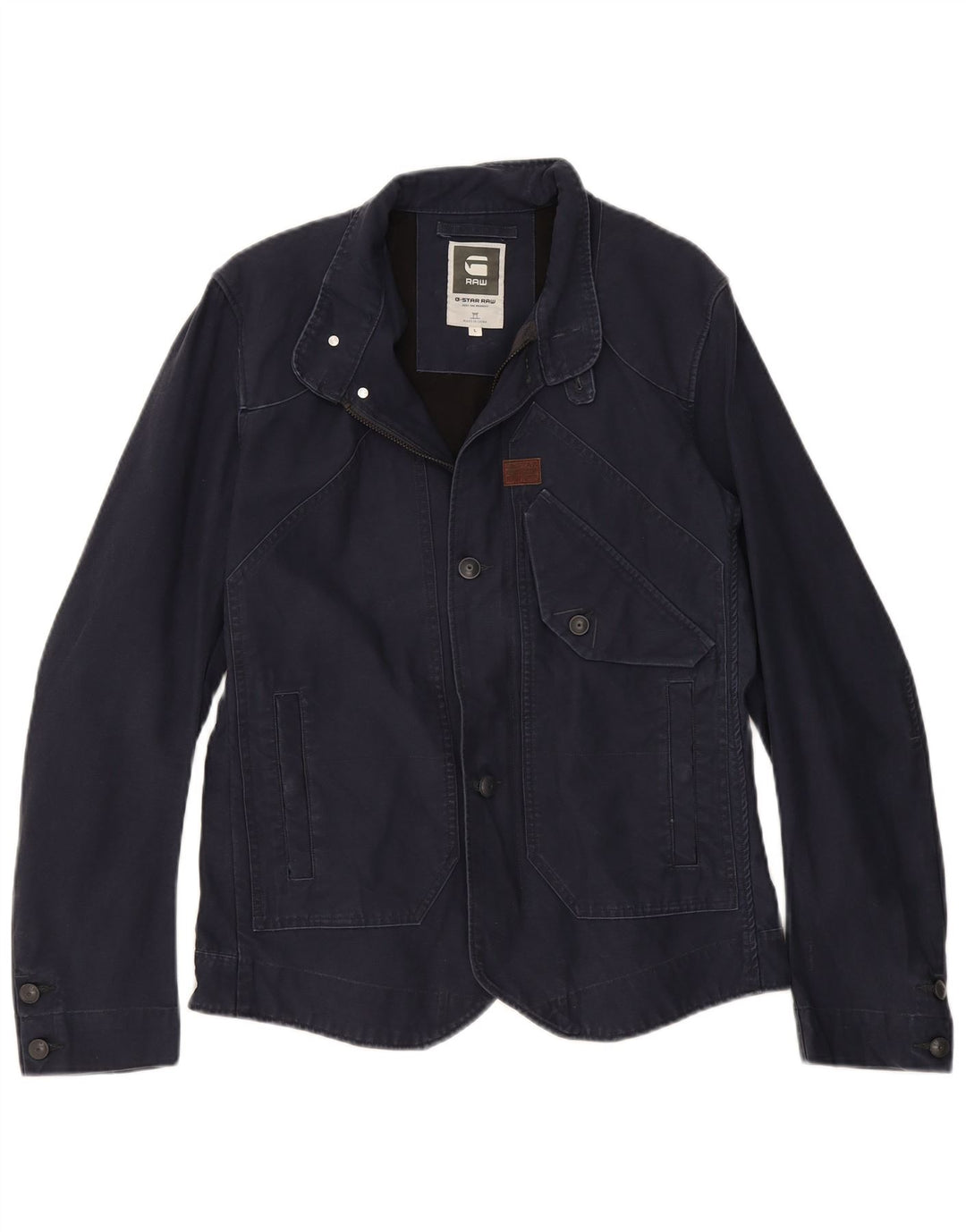 Jachetă pentru femei G-STAR UK 16 mare, albastru bleumarin, bumbac