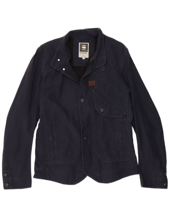 Jachetă pentru femei G-STAR UK 16 mare, albastru bleumarin, bumbac