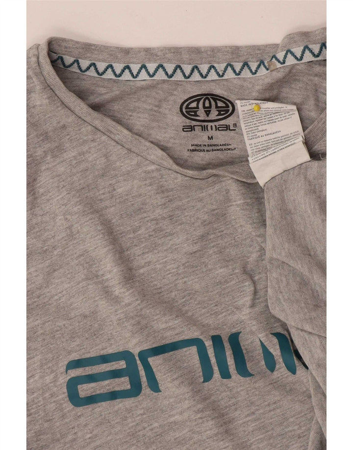 Tricou grafic pentru bărbați Animal Top Medium Gri Bumbac