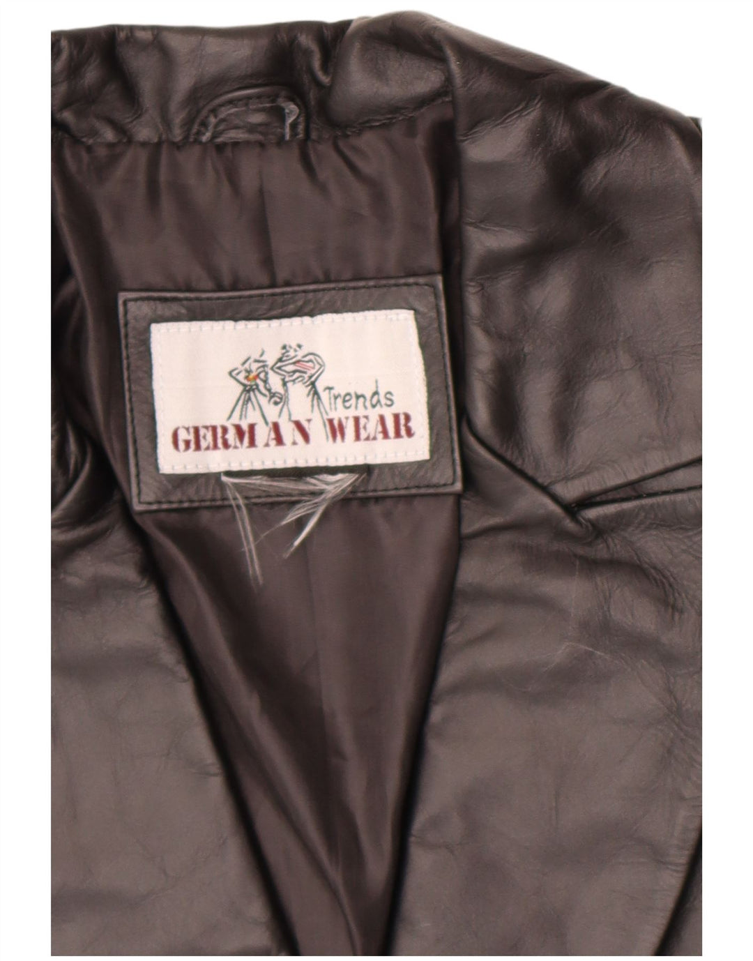 Jachetă vintage din piele cu 2 nasturi pentru femei UK 10 Small Black