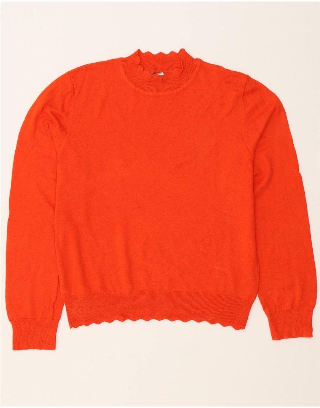 OASIS Womens Turtle Neck Jumper Sweater UK 16 Large Orange Cotton Vintage Oasis and Second-Hand Oasis from Messina Hembry 
