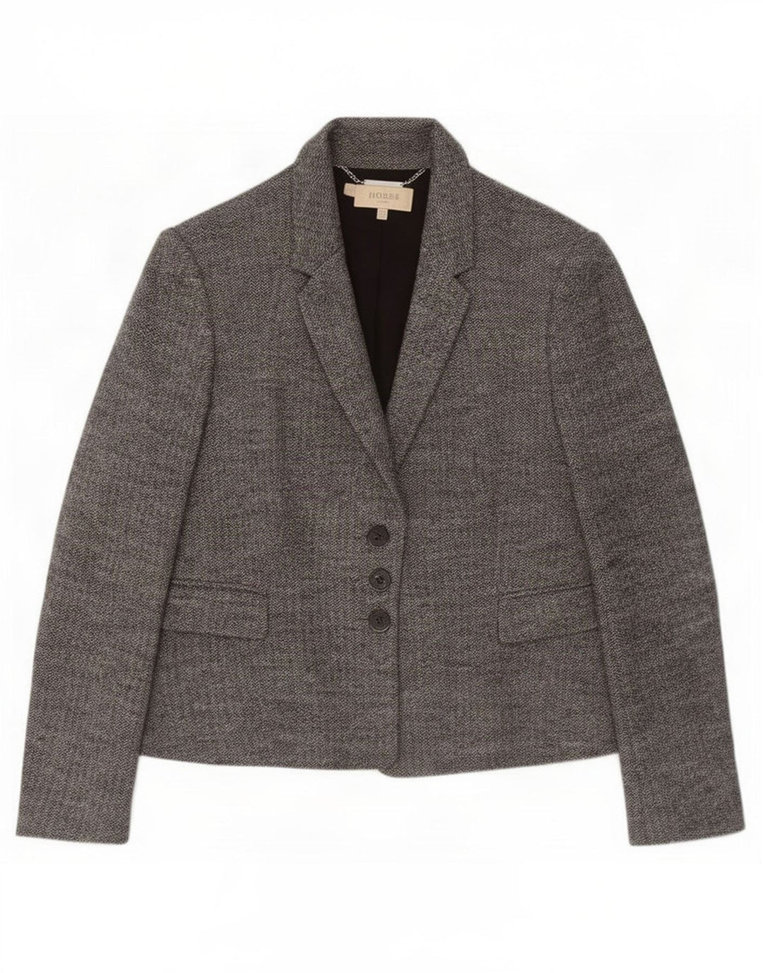 Jachetă Hobbs pentru femei, cu 3 nasturi, UK 14, mare, gri Herringbone