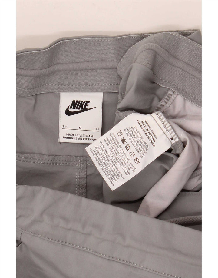 Pantaloni cargo drepti pentru bărbați Nike W34 L28 bumbac gri