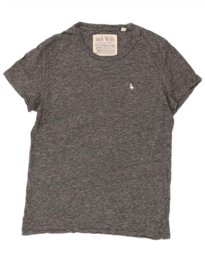 Tricou Jack Wills pentru bărbați Top din bumbac cu pete gri mediu