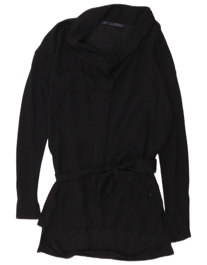 Pulover cardigan pentru femei Zara UK 14 Medium Black Viscose