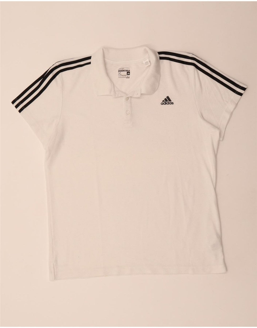 Tricou polo Adidas Climalite XL, alb, poliester