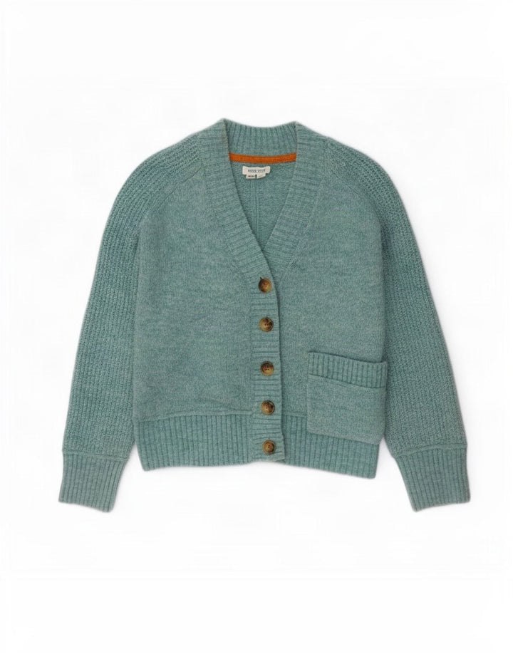 White Stuff Pulover cardigan supradimensionat pentru femei UK 10 Small Blue